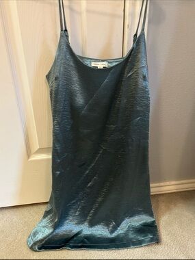 silence + noise satin slip mini dress